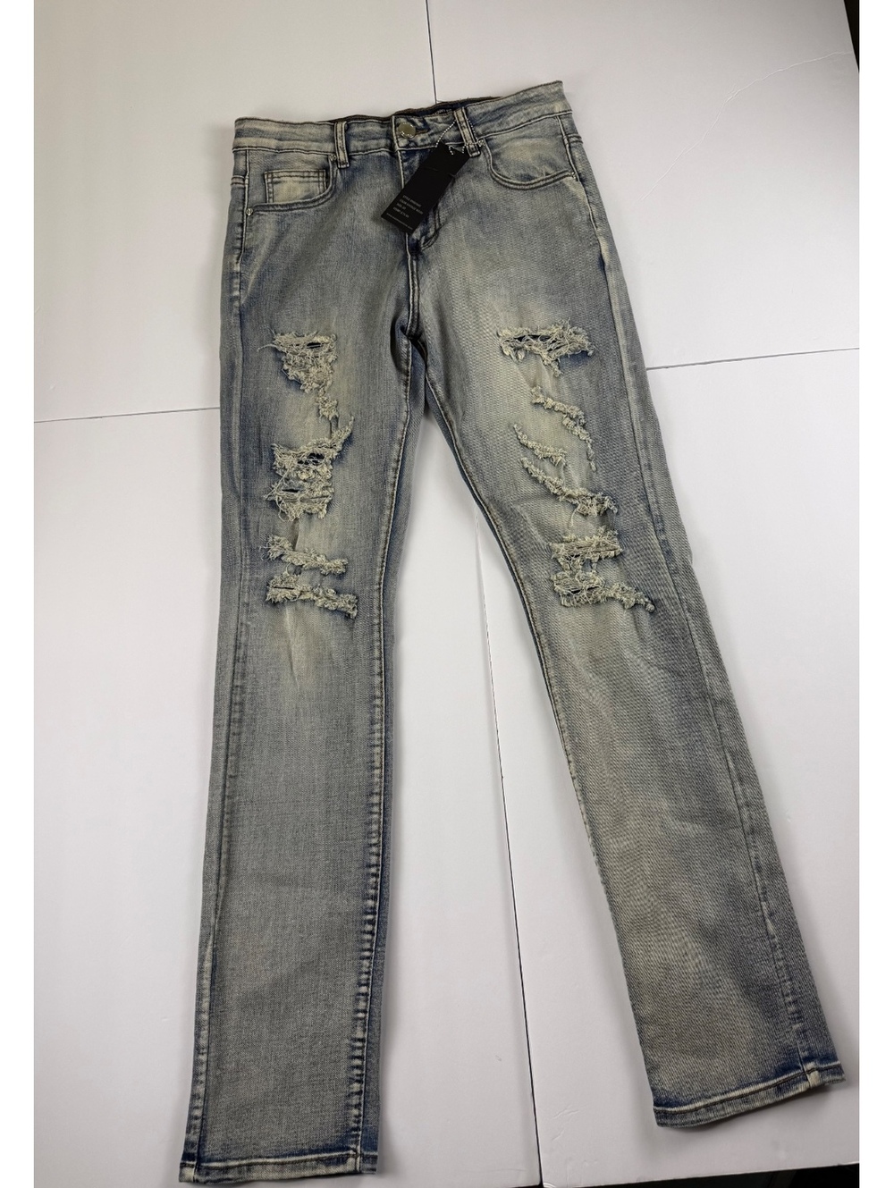Waimea New York Skinny Jeans Size 20 31” New Distressed Vintage Wash Stretch
